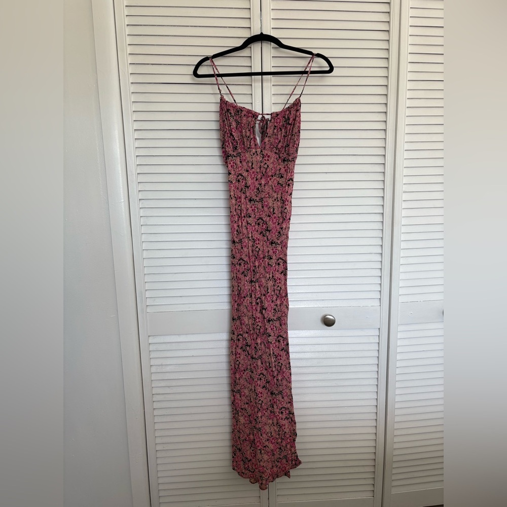 🌸 Free People Bon Voyage Floral Maxi Dress | Black Combo | Size M - Picture 4 of 15